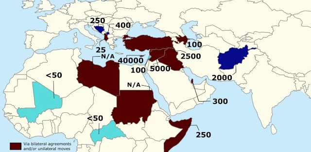 Αυτός είναι ο χάρτης με την τουρκικές στρατιωτικές δυνάμεις ανά την υφήλιο